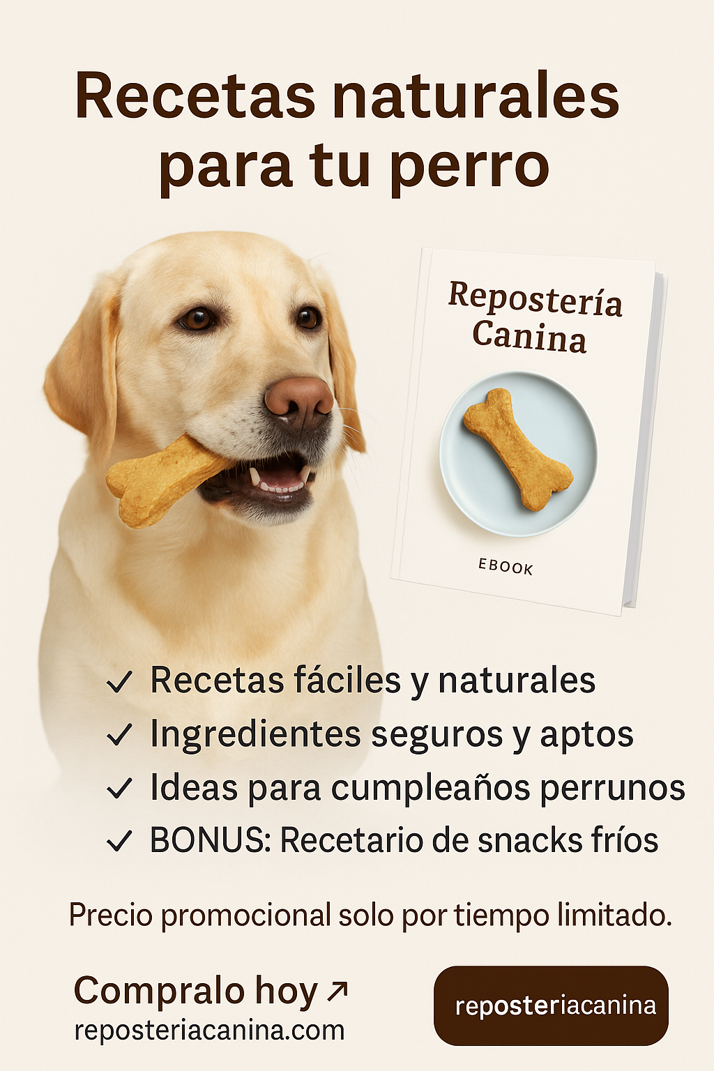 🐾 Repostería Canina – Recetario Natural para Perros (eBook PDF)